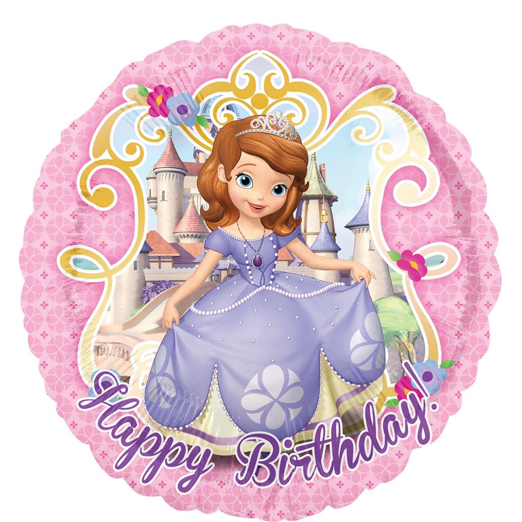 Sofia The 1st Happy Birthday Foil Balloon 18in Balloons & Streamers - Party Centre - Party Centre