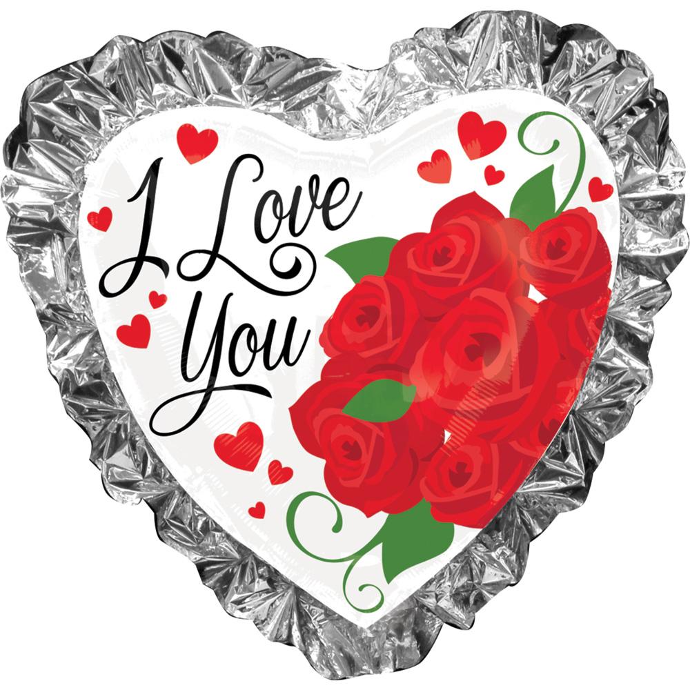 Love You Ruffle SuperShape Foil Balloon 28in Balloons & Streamers - Party Centre - Party Centre