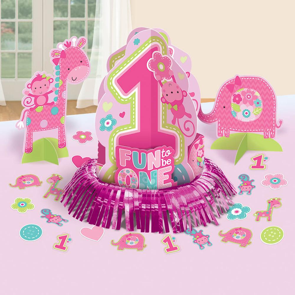 One Wild Girl 1st Birthday Table Decorating Kit Decorations - Party Centre - Party Centre