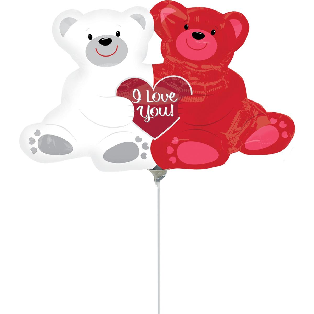 Love Bears Mini Shape Foil Balloon Balloons & Streamers - Party Centre - Party Centre