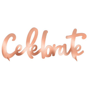 Blush Birthday Celebrate Centerpiece Foil Board - Party Centre