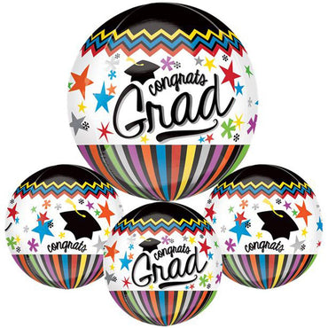 Congrats Graduation Orbz Balloon 38x40cm Balloons & Streamers - Party Centre - Party Centre
