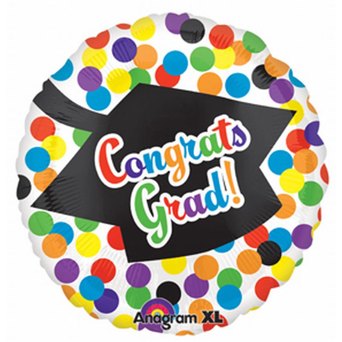 Graduation Cap Dots Foil Balloon 21in Balloons & Streamers - Party Centre - Party Centre
