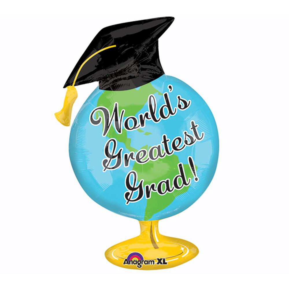 Greatest Grad Globe SuperShape Foil Balloon Balloons & Streamers - Party Centre - Party Centre