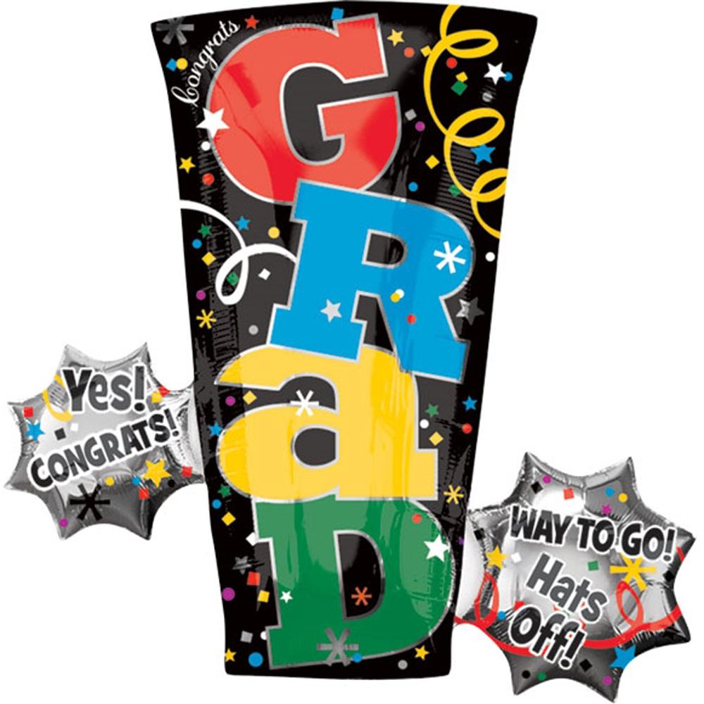 Grad Letters Super Shape Balloon Balloons & Streamers - Party Centre - Party Centre