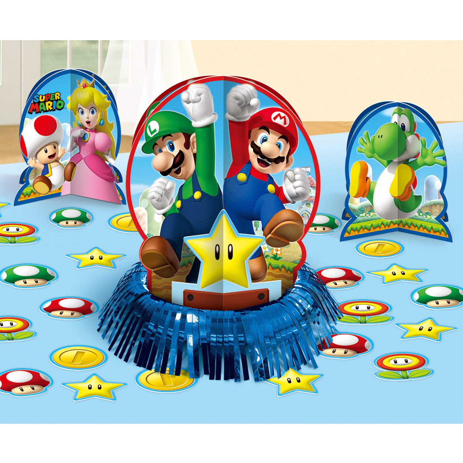 Super Mario Table Decorating Kit Paper Foil 23pcs - Party Centre