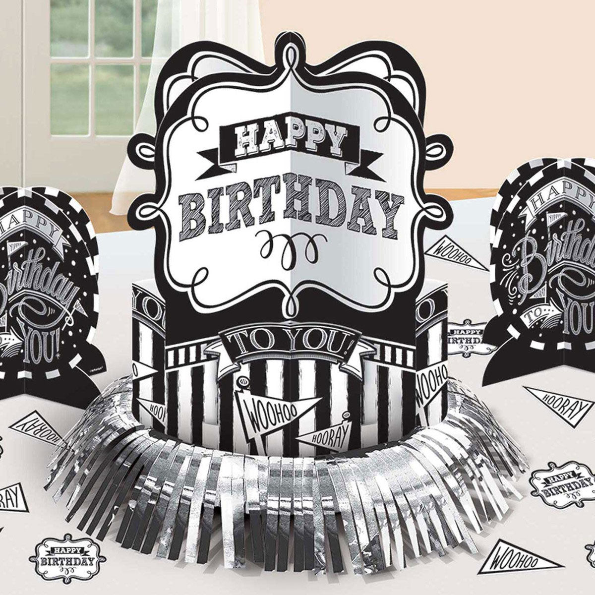 Chalkboard Birthday Table Decorating Kit - Party Centre