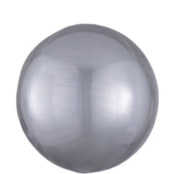 Silver Orbz Balloon 38x40cm