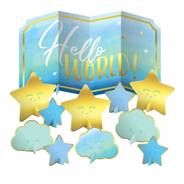 Oh Baby Boy Centrepiece Table Decorating Kit Decorations - Party Centre - Party Centre