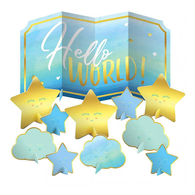 Oh Baby Boy Centrepiece Table Decorating Kit Decorations - Party Centre