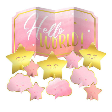 Oh Baby Girl Centrepiece Table Centerpiece Decoration Decorations - Party Centre - Party Centre