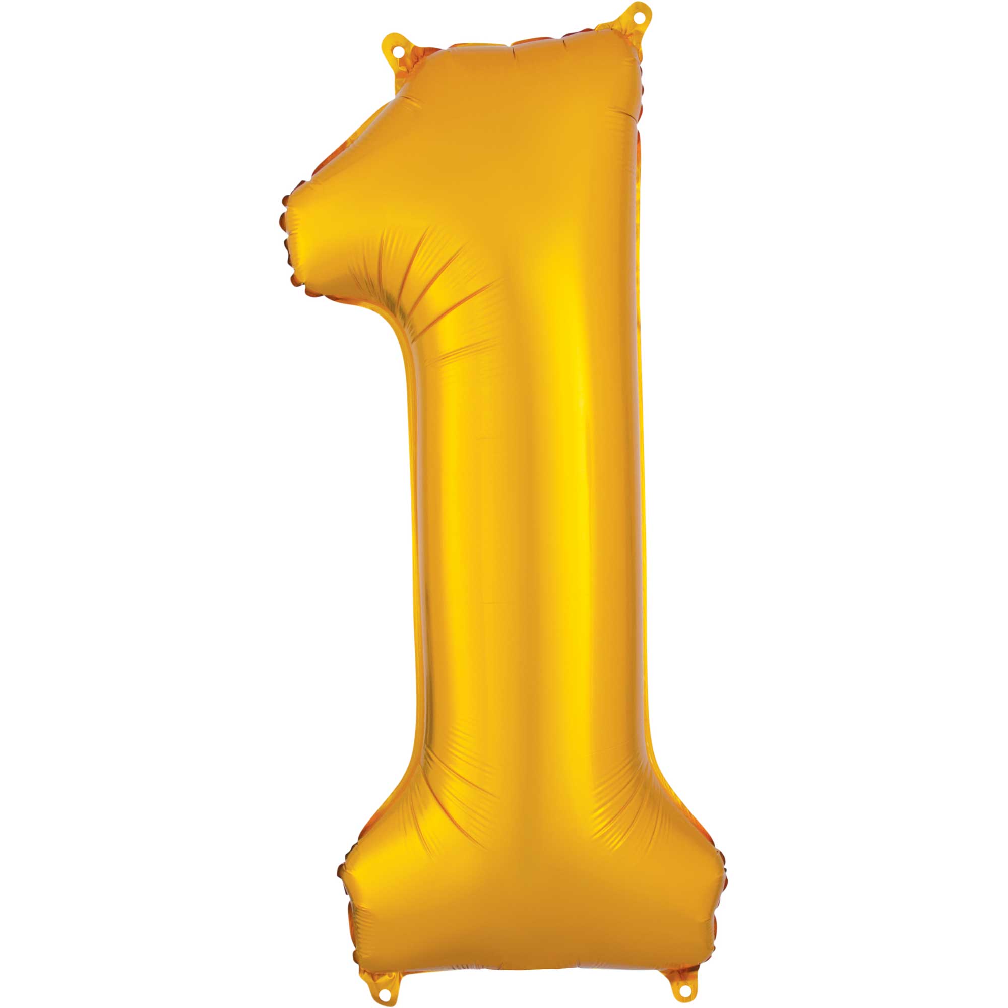 Gold Number 1 Large SuperShape Foil Balloon - Party Centre