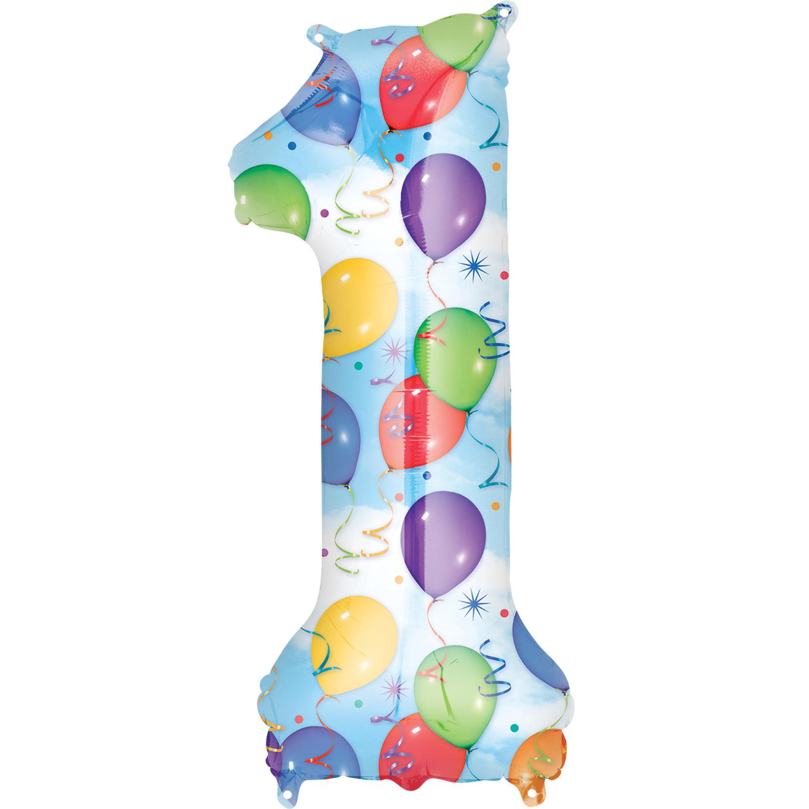 Number 1 Balloons & Streamers Foil Balloon 86cm Balloons & Streamers - Party Centre - Party Centre