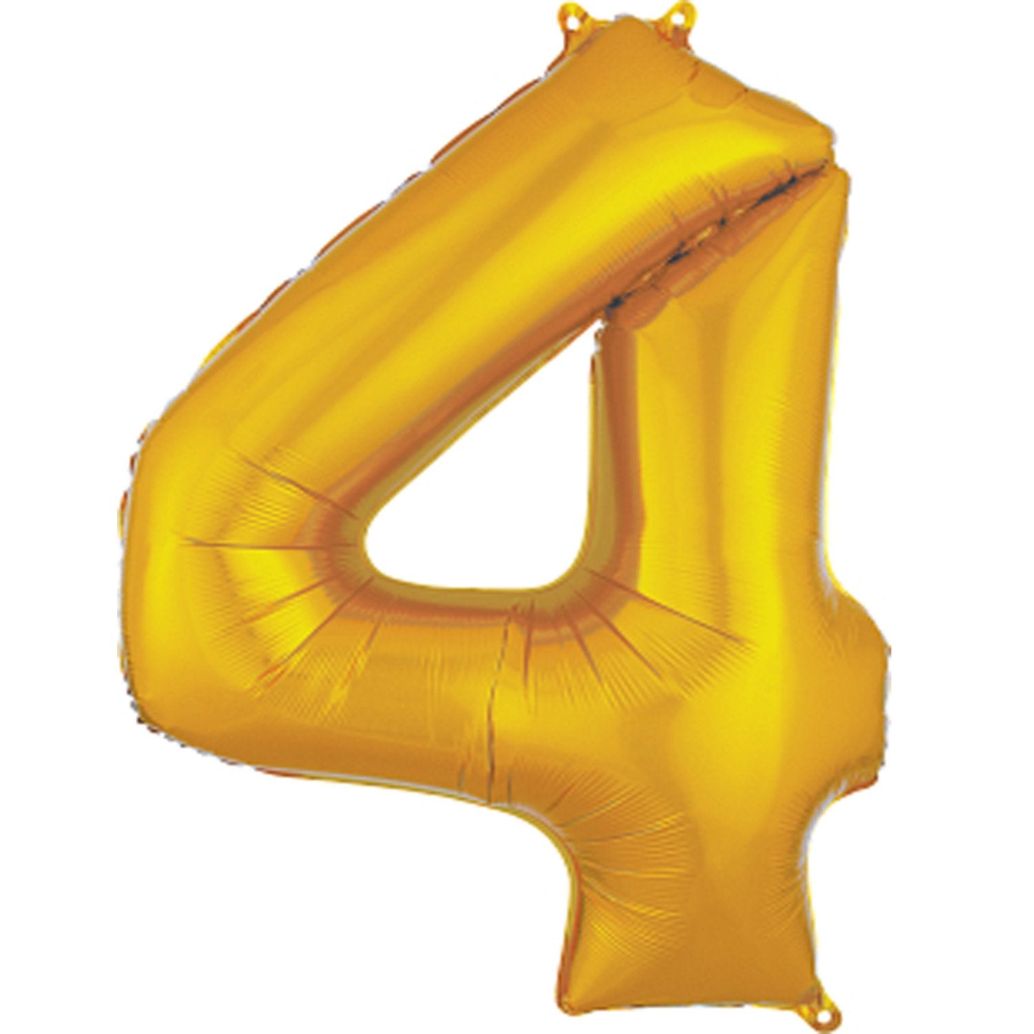Gold Number 4 Foil Supershape Balloon 60cmx91cm - Party Centre