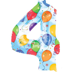 Number Balloons & Streamers SuperShape Foil Balloons