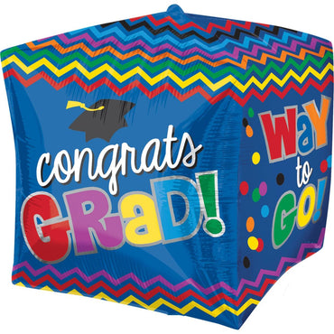 Graduation Celebration Cubez Balloon 15in Balloons & Streamers - Party Centre - Party Centre
