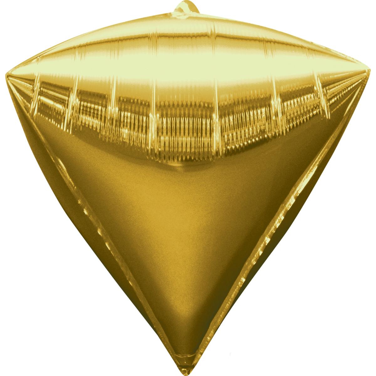 Gold Diamond Foil Balloon 15 x 17in Balloons & Streamers - Party Centre - Party Centre