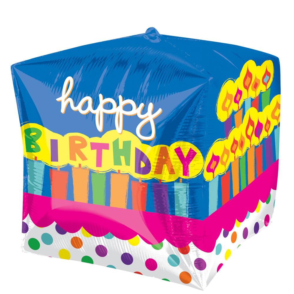 Birthday Cake Cubez Balloon 15in Balloons & Streamers - Party Centre - Party Centre