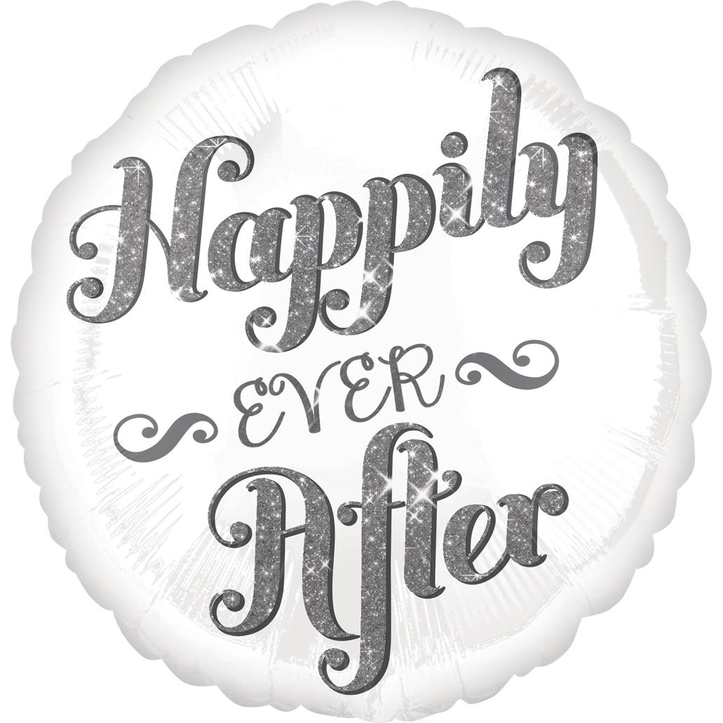 Happily Ever After Shimmer Foil Balloon 45cm Balloons & Streamers - Party Centre - Party Centre