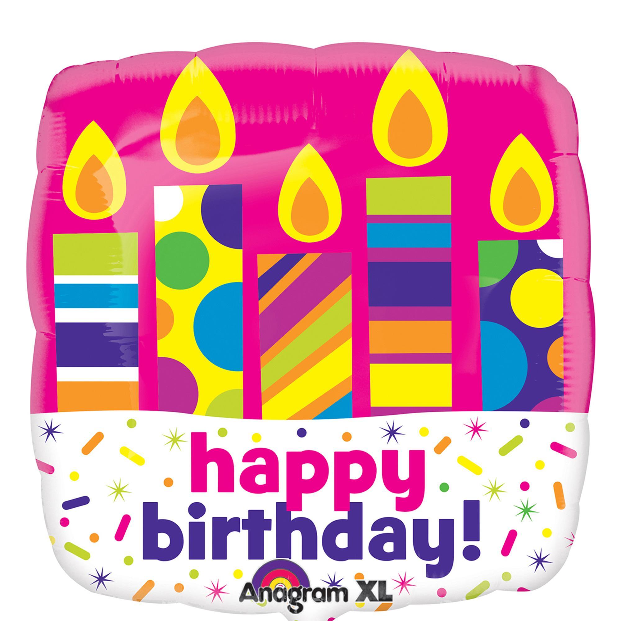 Happy Birthday Candle Blast Square Balloon 21in Balloons & Streamers - Party Centre - Party Centre