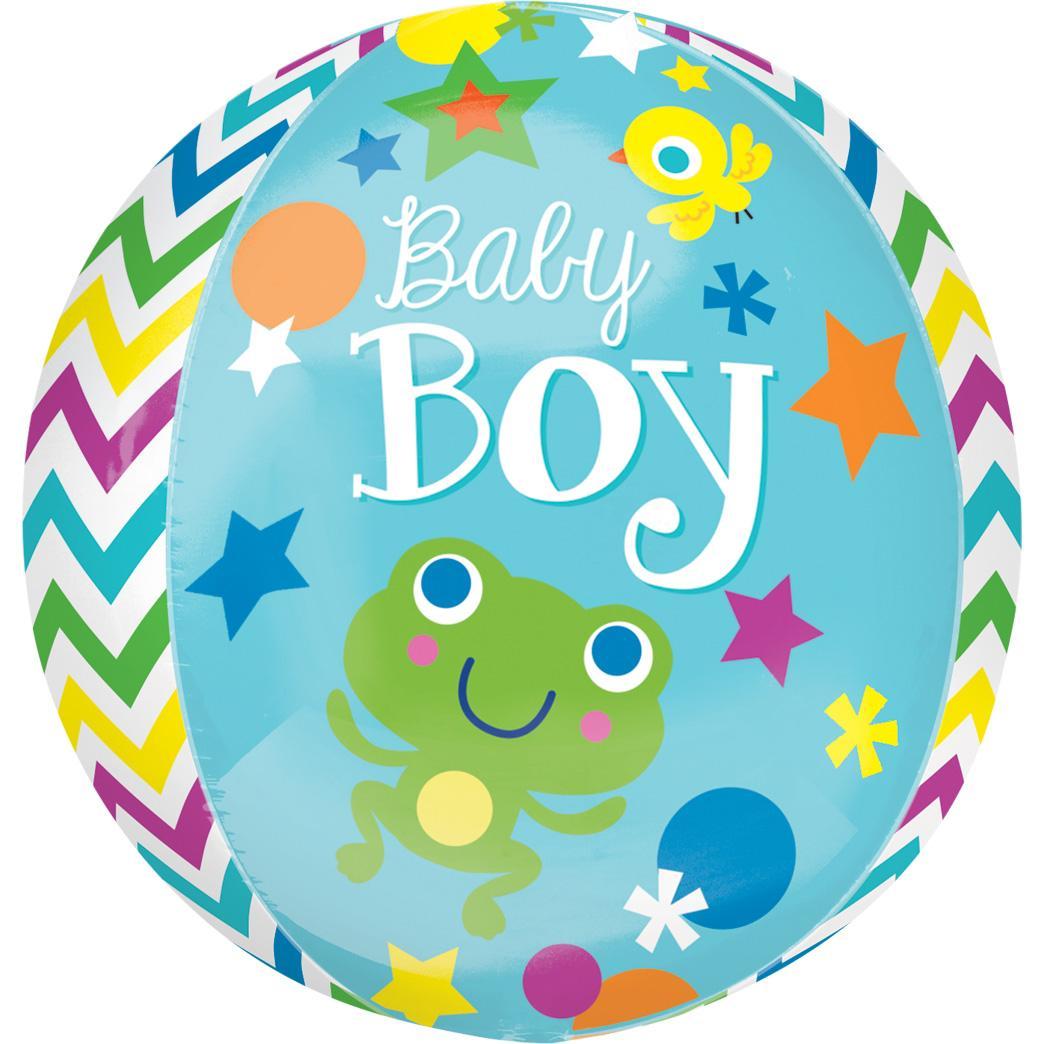 Sweet Baby Boy Orbz Balloon 38x40cm Balloons & Streamers - Party Centre - Party Centre