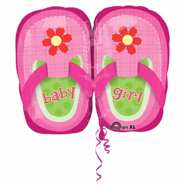 Baby Girl Pretty Pink Shoes Junior Shape Foil Balloon Balloons & Streamers - Party Centre - Party Centre