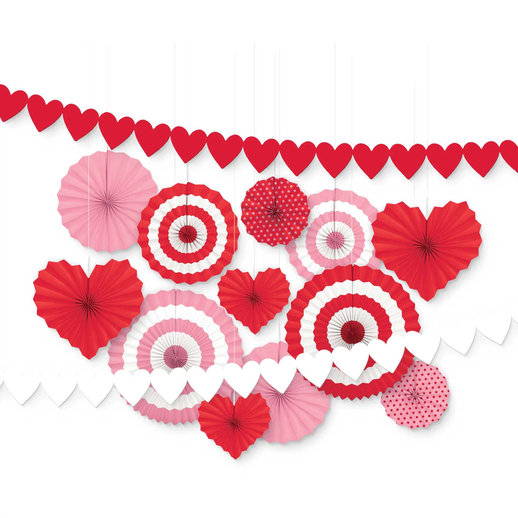 Valentines Fan Decorating Kit - Party Centre