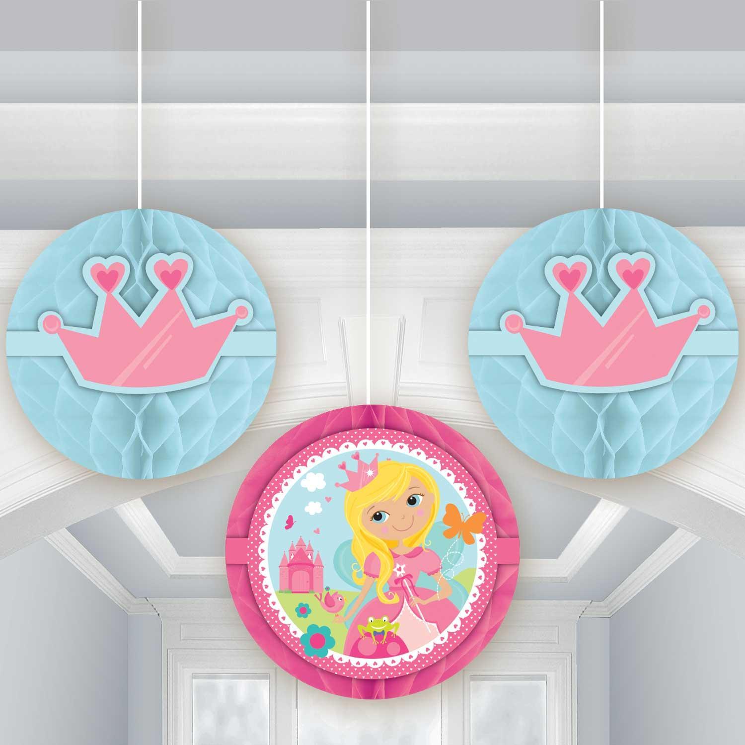 Woodland Princess Honeycomb Balls 3pcs Decorations - Party Centre - Party Centre