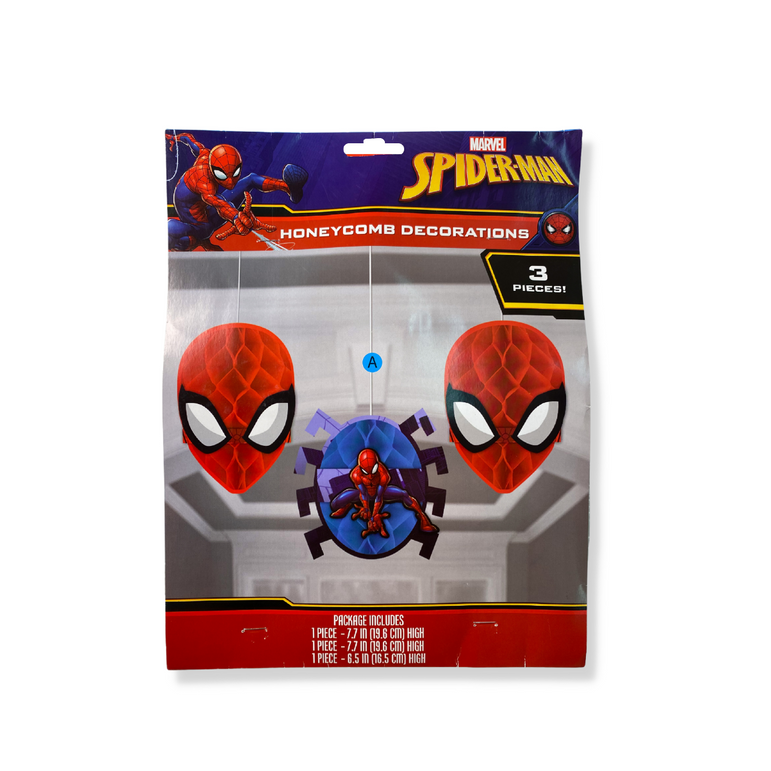 Spider-Man Webbed Honeycomb Decoration 3pcs