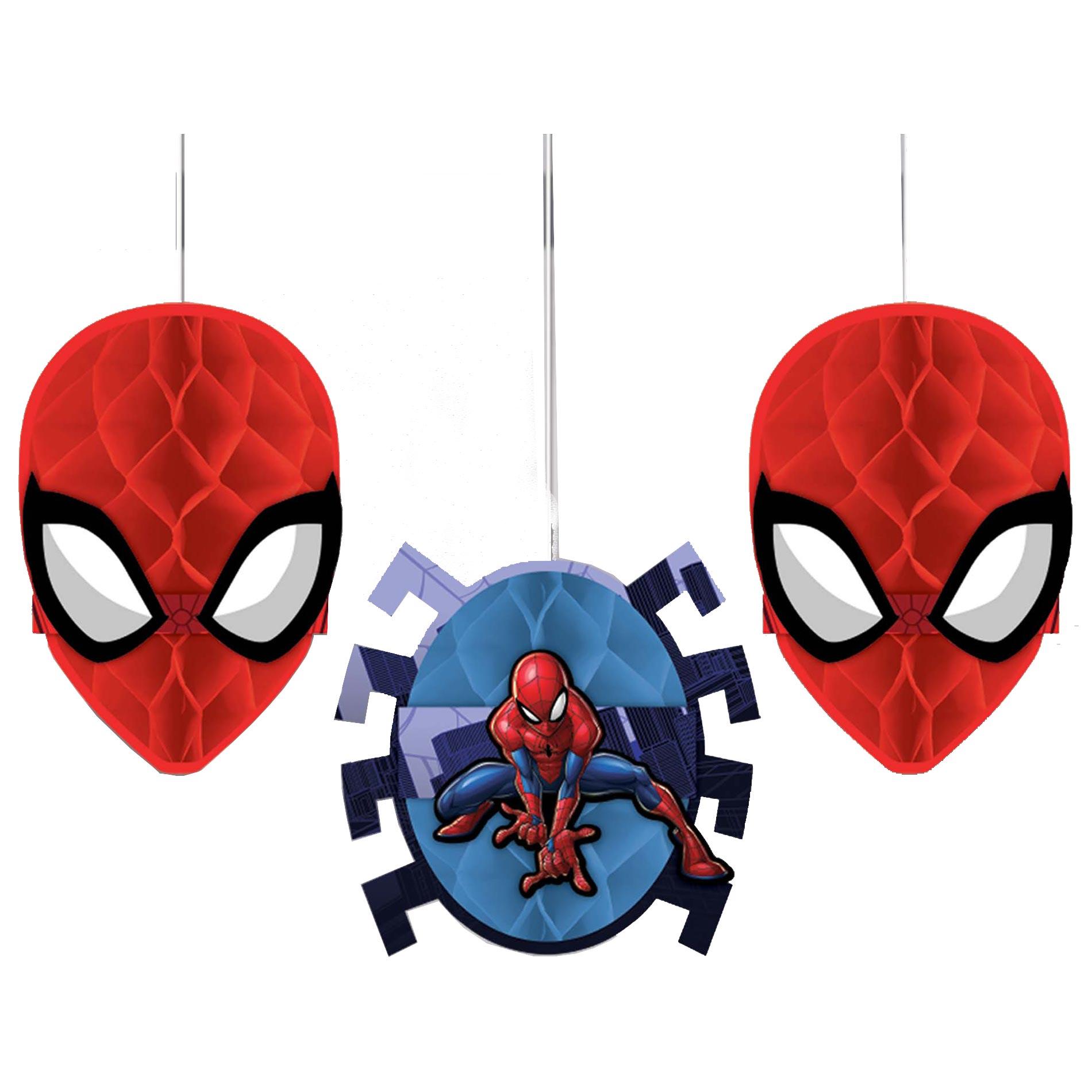 Spider-Man Webbed Honeycomb Decoration 3pcs Decorations - Party Centre - Party Centre