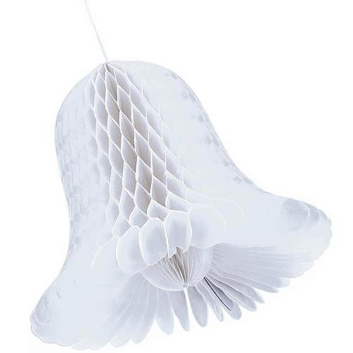 White Bridal Honeycomb Bell 15in Decorations - Party Centre - Party Centre