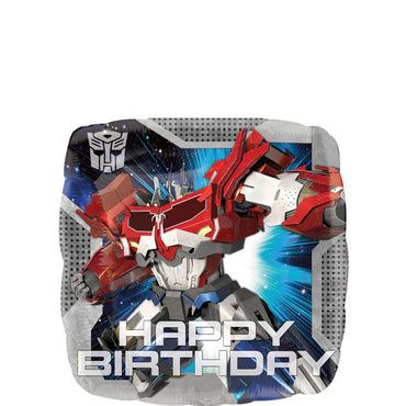 Happy Birthday Transformers Animated Balloon 45cm Balloons & Streamers - Party Centre - Party Centre