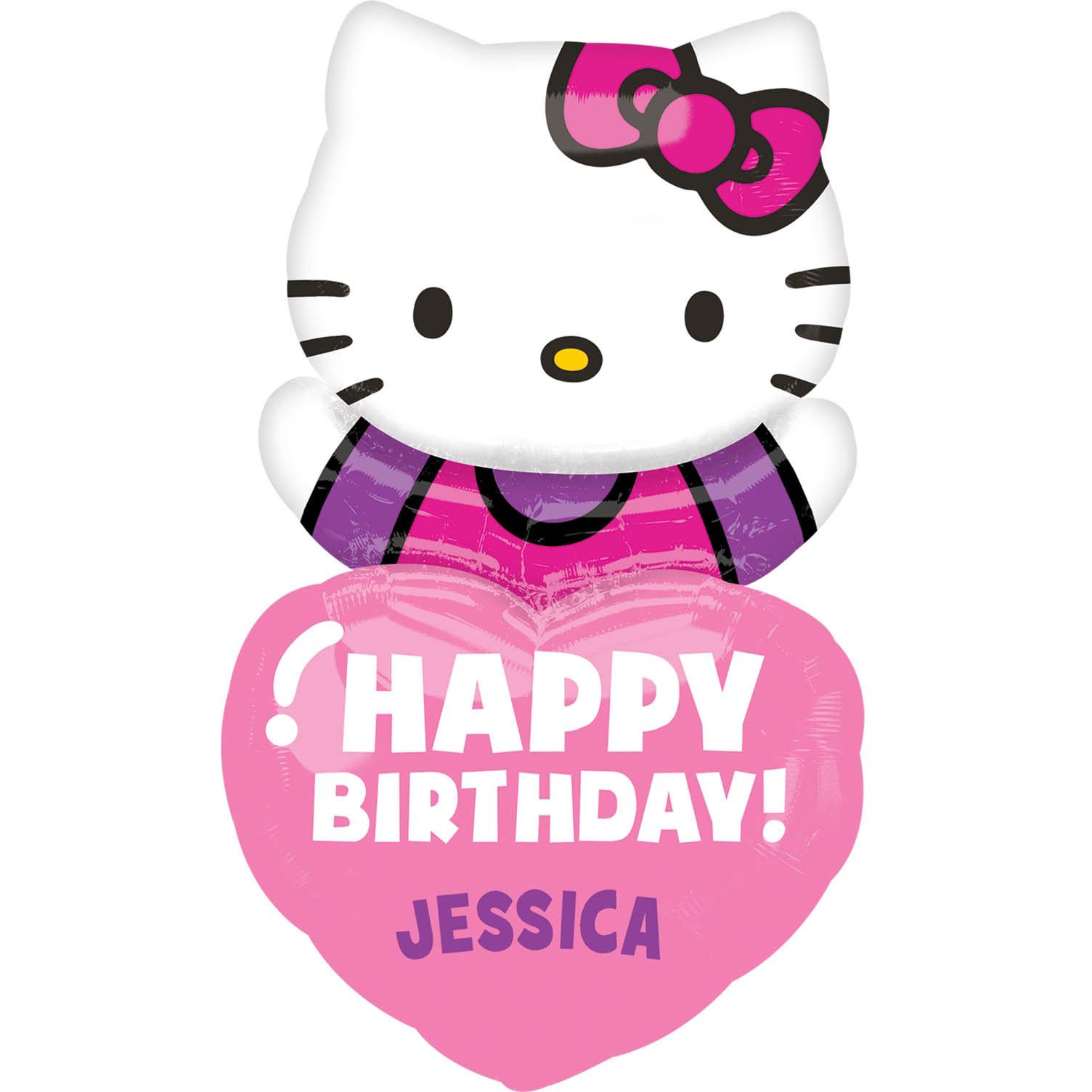 Personalized Hello Kitty Balloon 19x32in Balloons & Streamers - Party Centre - Party Centre