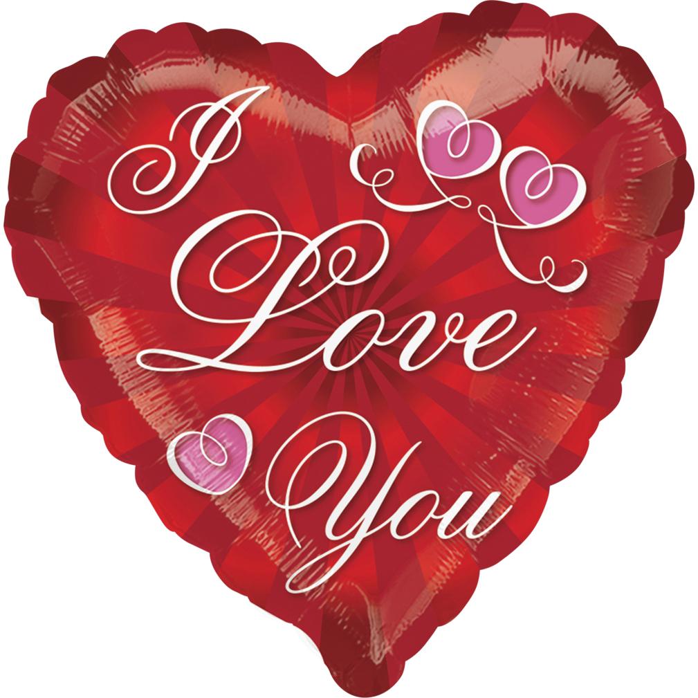 Radiating Love You Foil Balloon 18 in Balloons & Streamers - Party Centre - Party Centre