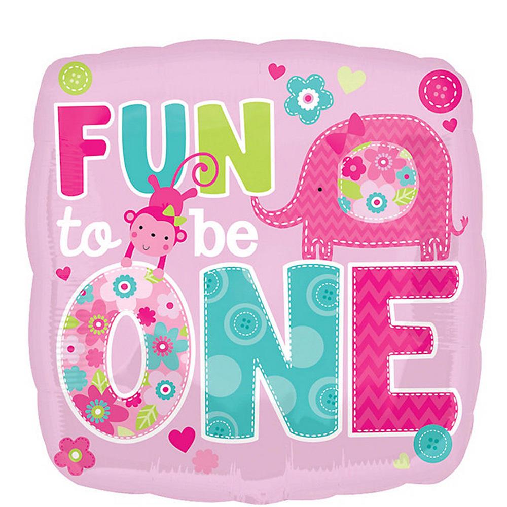 One Wild Girl Square Foil Balloon 18in Balloons & Streamers - Party Centre - Party Centre