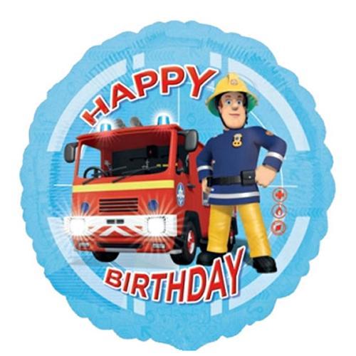 Fireman Sam Happy Birthday Day Foil Balloon 45cm Balloons & Streamers - Party Centre - Party Centre