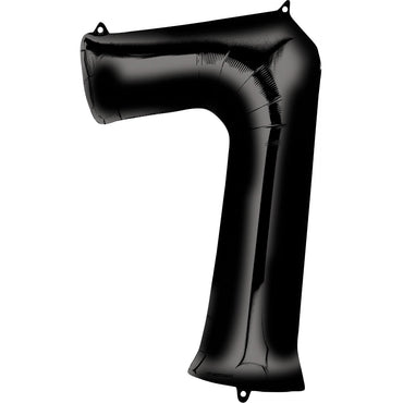 Number 7 Black SuperShape Balloon 23 x 35in Balloons & Streamers - Party Centre - Party Centre