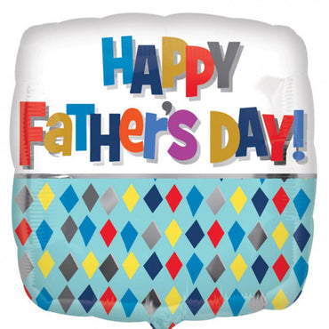 HFD Diamond Pattern Square Foil Balloon 18in Balloons & Streamers - Party Centre - Party Centre