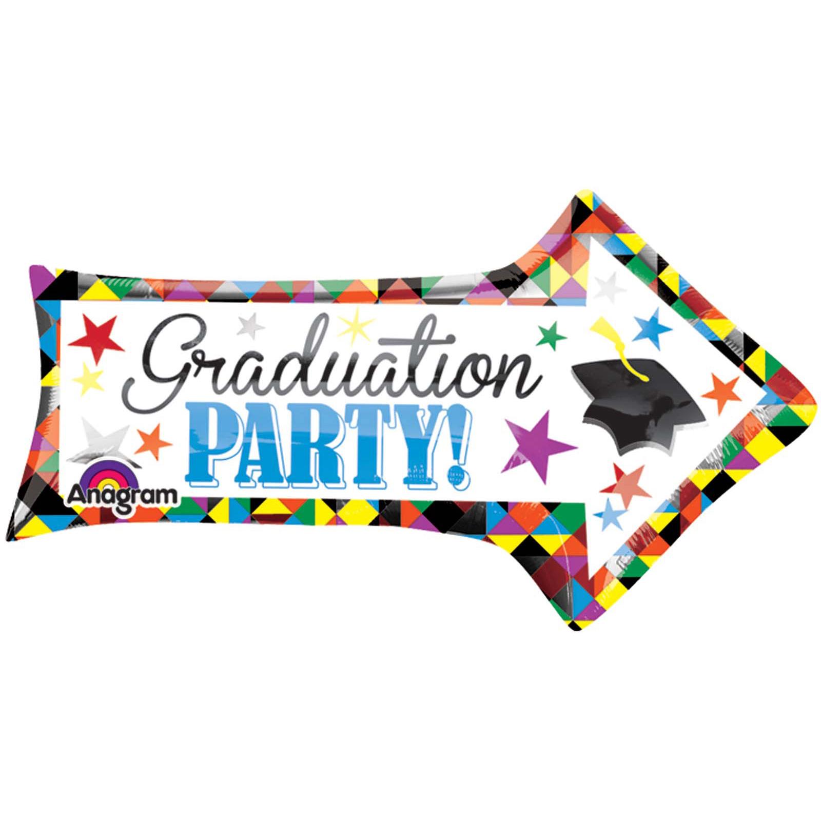 Grad Party Arrow SuperShape Balloon 36 x 21in Balloons & Streamers - Party Centre - Party Centre