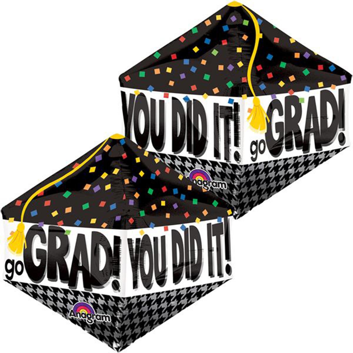 You Did It Grad Cap Anglez Foil Balloon 21in Balloons & Streamers - Party Centre - Party Centre