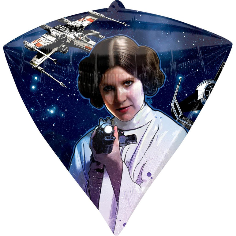 Star Wars Ultra Shape Diamondz Foil Balloon 15in Balloons & Streamers - Party Centre