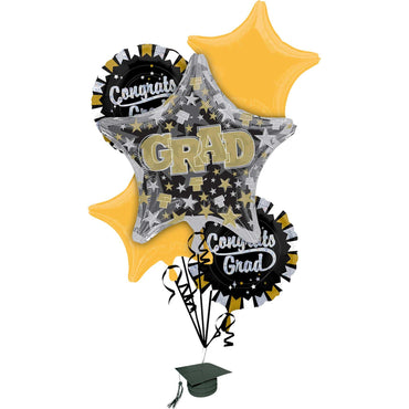 Glitter Grad Bouquet Foil Balloon 5pcs Balloons & Streamers - Party Centre - Party Centre