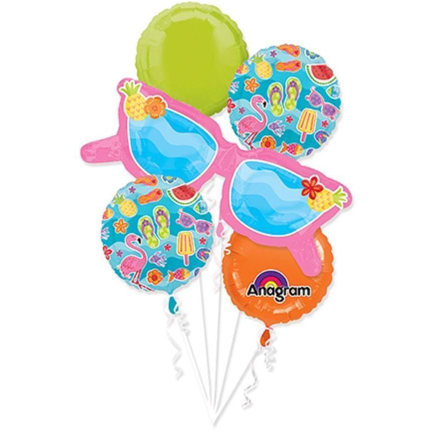 Summer Fun Bouquet Foil Balloon 5pcs Balloons & Streamers - Party Centre - Party Centre