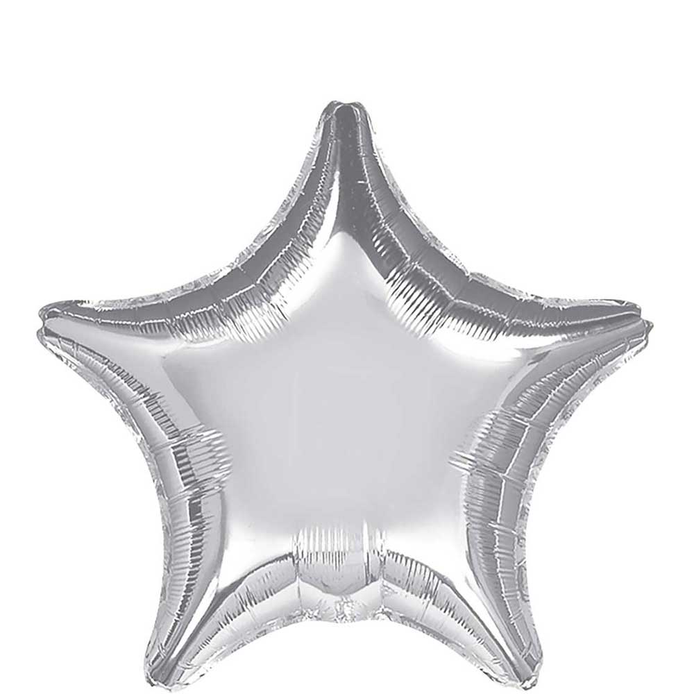 Metallic Silver Star Foil Balloon 19in Balloons & Streamers - Party Centre - Party Centre