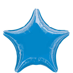 Metallic Blue Star Foil Balloon 19in Balloons & Streamers - Party Centre