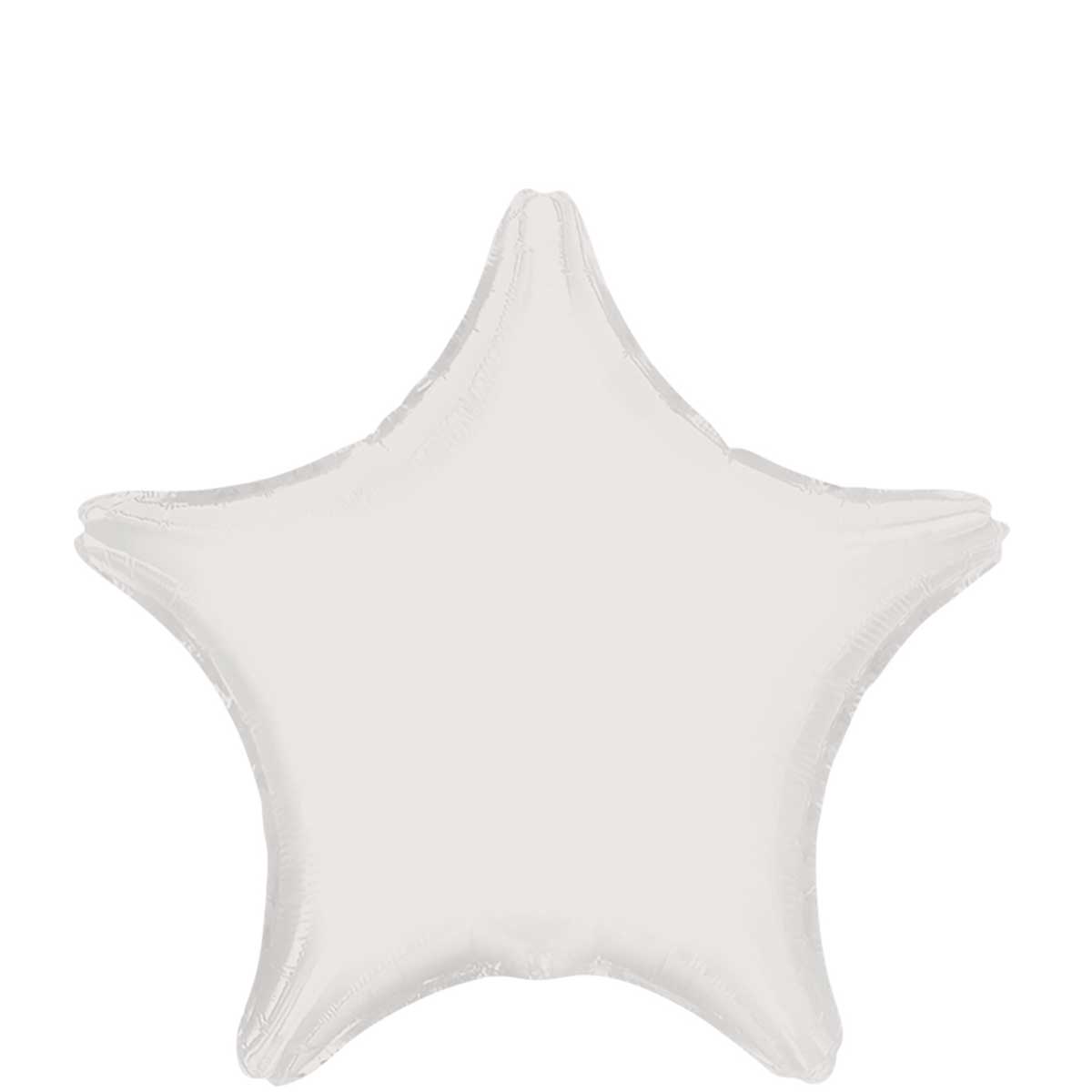 Metallic White Star Foil Balloon 19in Balloons & Streamers - Party Centre - Party Centre