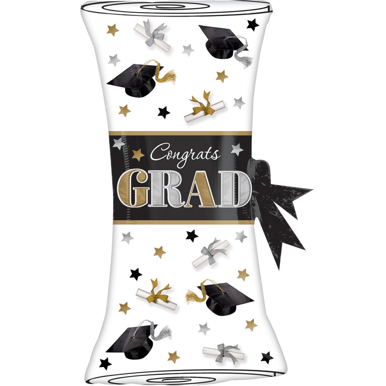 Festive Grad Diploma SuperShape Balloon 18 x 31in Balloons & Streamers - Party Centre - Party Centre