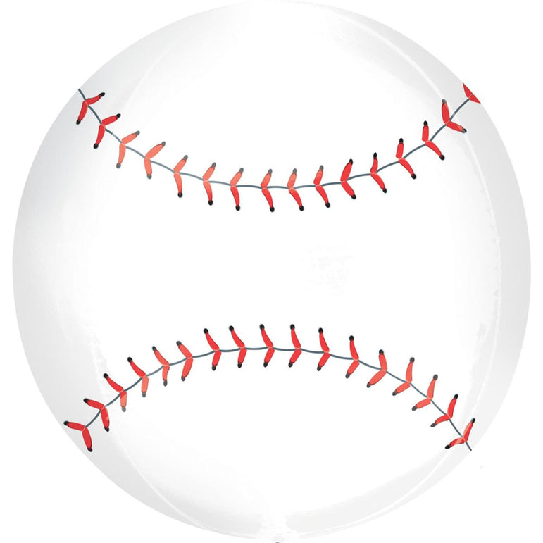 Baseball Orbz Foil Balloon 38x40cm Balloons & Streamers - Party Centre