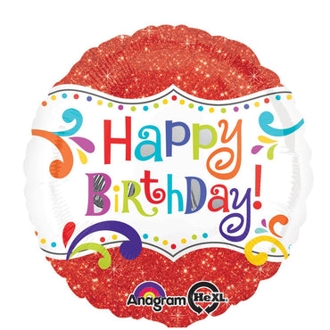 Happy Birthday Sparkle Foil Balloon 18in Balloons & Streamers - Party Centre - Party Centre