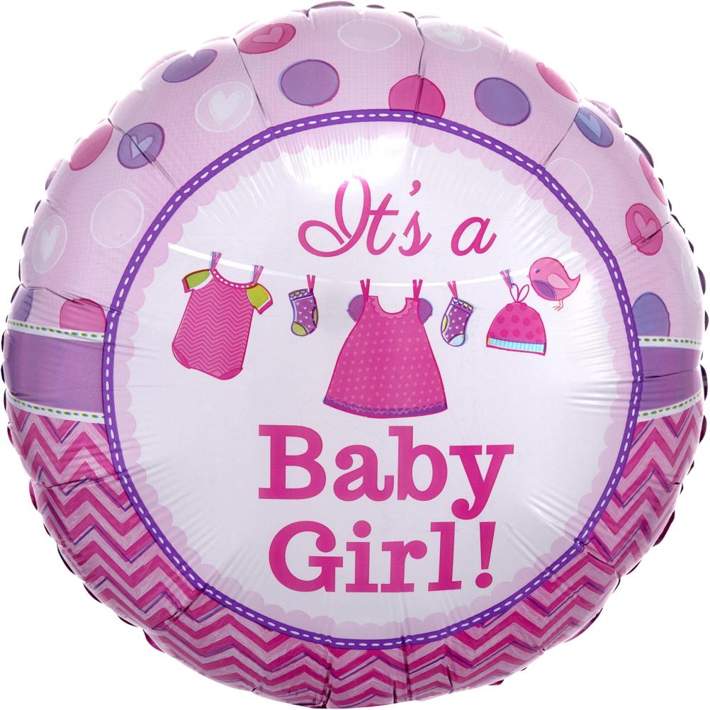 Shower With Love Girl Foil Balloon 18in Balloons & Streamers - Party Centre - Party Centre